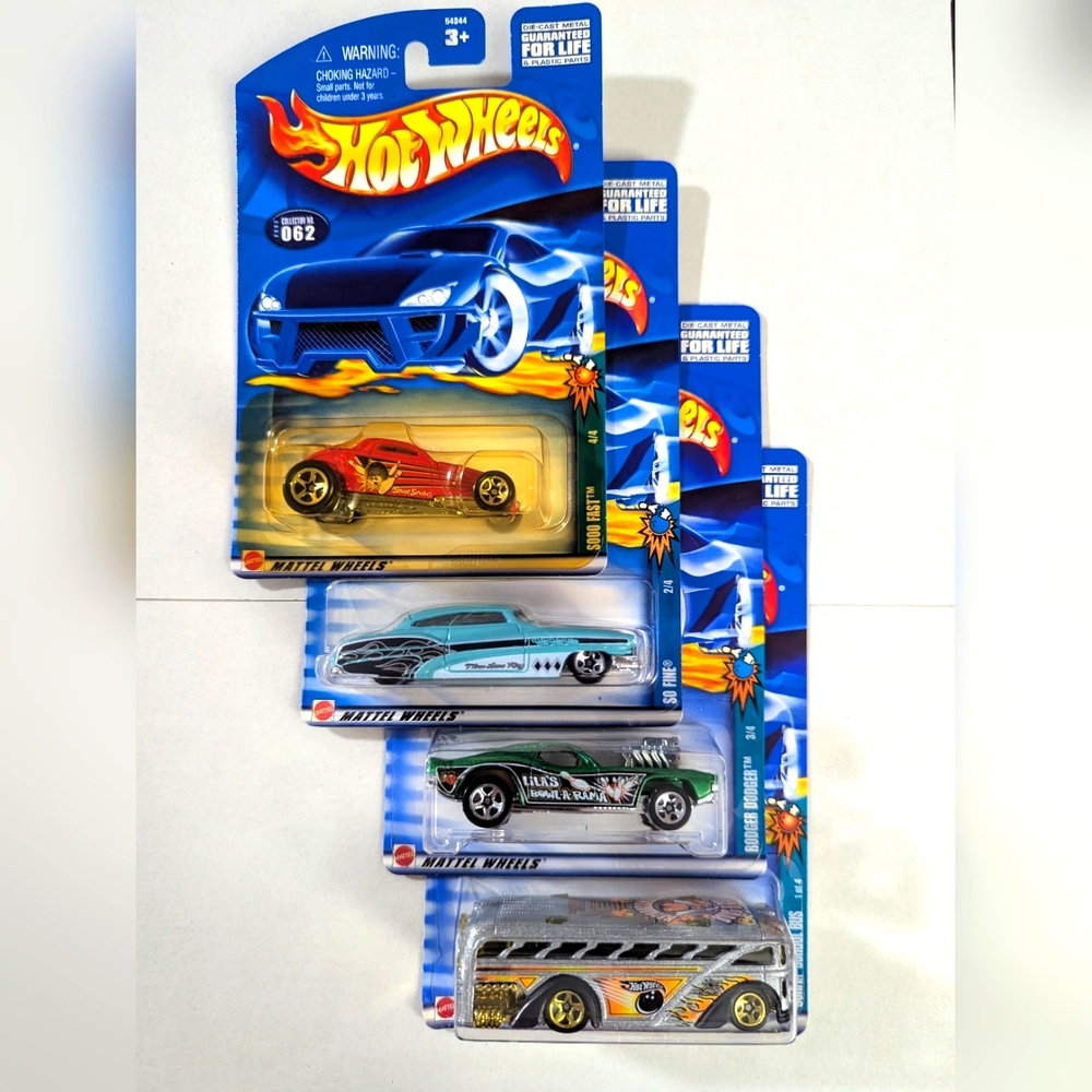 Sealed & Complete: Entire Set Spare N Strikes Series Hot Wheels # 59, 60, 61, 62